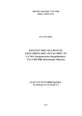 Luận văn Khảo sát hiệu quả bổ sung chất chống mốc CM vào thức ăn cá Tra (Pangasianodon Hypophthalmus) và cá Rô phi (Oreochromis Niloticus)