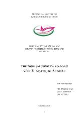 Luận văn Thử nghiệm ương cá Rô Đồng với các mật độ khác nhau