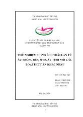 Luận văn Thử nghiệm ương ếch Thái Lan từ ấu trùng đến 30 ngày tuổi với các loại thức ăn khác nhau