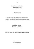 Luận văn Tóm tắt Tổ chức công tác kế toán trách nhiệm tại công ty cổ phần thiết kế viễn thông tin học Đà Nẵng