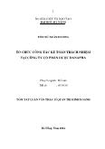 Luận văn Tóm tắt Tổ chức công tác kế toán trách nhiệm tại công ty cổ phần dược DANAPHA