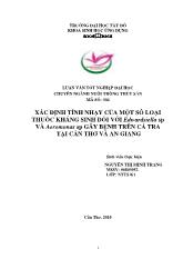 Luận văn Xác định tính nhạy của một số loài thuốc kháng sinh đối với Edwardsiella sp và Aeromonas sp gây bệnh trên cá Tra tại Cần Thơ và An Giang