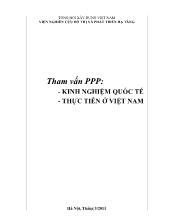 Tham vấn PPP: Kinh nghiệm quốc tế và thực tiễn ở Việt Nam