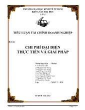 Tiểu luận Chi phí đại diện: Thực tiễn và giải pháp