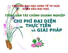 Tiểu luận Chi phí đại diện: Thực tiễn và giải pháp