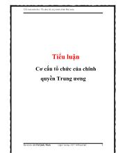 Tiểu luận Cơ cấu tổ chức của chính quyền Trung Ương