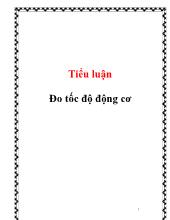 Tiểu luận Đo tốc độ động cơ