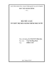 Tiểu luận Tổ chức bộ máy hành chính nhà nước