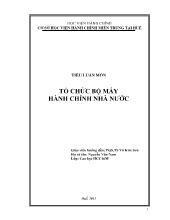 Tiểu luận Tổ chức bộ máy hành chính nhà nước