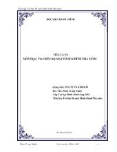 Tiểu luận Tổ chức bộ máy hành chính Nhà nước