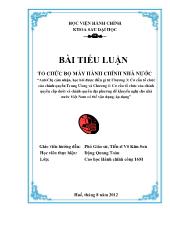 Tiểu luận Tổ chức bộ máy hành chính nhà nước