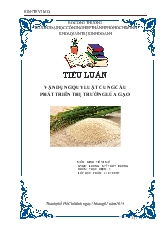 Tiểu luận Vận dụng quy luật cung cầu phát triển thị trường lúa gạo