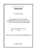 Luận văn Tóm tắt Hoàn thiện công tác xây dựng kế hoạch sản xuất tại nhà máy An Hải - Công ty cổ phần thủy sản Bình Định