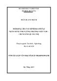 Luận văn Tóm tắt Mở rộng cho vay kinh doanh tại ngân hàng thương mại cổ phần công thương Việt Nam chi nhánh Quảng Trị