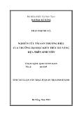Luận văn Tóm tắt Nghiên cứu tài sản thương hiệu của trường Đại học kiến trúc Đà Nẵng dựa trên sinh viên