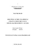 Luận văn Tóm tắt Phân tích cấu trúc tài chính tại công ty cổ phần thủy sản và thương mại Thuận Phước - Đà Nẵng