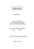 Luận văn Tóm tắt Phân tích thu nhập và sự phân hóa giàu nghèo ở Quảng Nam giai đoạn 2002-2010