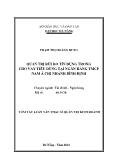 Luận văn Tóm tắt Quản trị rủi ro tín dụng trong cho vay tiêu dùng tại ngân hàng thương mại cổ phần Nam Á chi nhánh Bình Định