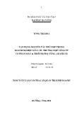 Luận văn Tóm tắt Vận dụng nguyên tắc phù hợp trong doanh nghiệp xây lắp: Trường hợp công ty cổ phần máy và thiết bị phụ tùng (SEATECH)