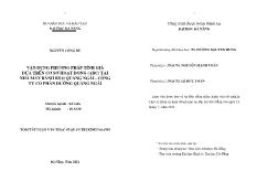 Luận văn Tóm tắt Vận dụng phương pháp tính giá dựa trên cơ sở hoạt động (ABC) tại nhà máy bánh kẹo Quảng Ngãi - Công ty cổ phần đường Quảng Ngãi