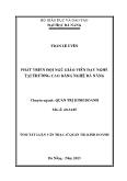 Tóm tắt luận văn Phát triển đội ngũ giáo viên dạy nghề tại trường cao đẳng nghề Đà Nẵng