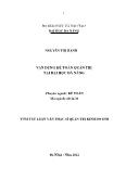 Tóm tắt luận văn Vận dụng kế toán quản trị tại Đại học Đà Nẵng