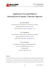Application of Servqual Model on Measuring Service Quality: A Bayesian Approach