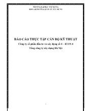 Báo cáo Thực tập tại công ty cổ phần đầu tư và xây dựng số 4 - ICON 4 tổng công ty xây dựng Hà Nội