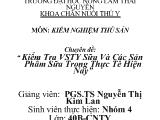 Chuyên đề Kiểm Tra VSTY Sữa Và Các Sản Phẩm Sữa Trong Thực Tế Hiện Nay