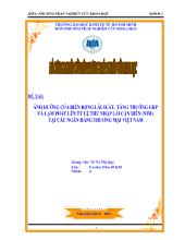 Đề tài Ảnh hưởng của biến động lãi suất, tăng trưởng GDP và lạm phát trên tỷ lệ thu nhập lãi cận biên (NIM) tại các ngân hàng thương mại Việt Nam