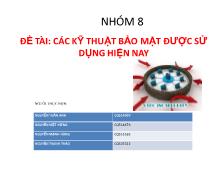 Đề tài Các kỹ thuật bảo mật được sử dụng hiện nay