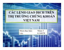 Đề tài Các lệnh giao dịch trên thị trường chứng khoán Việt Nam