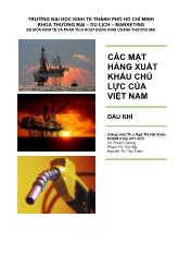 Đề tài Các mặt hàng xuất khẩu chủ lực của Việt Nam