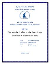 Đề tài Các nguyên lý sáng tạo áp dụng trong Microsoft Visual Studio 2010