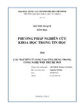 Đề tài Các nguyên lý sáng tạo ứng dụng trong công nghệ web thế hệ mới
