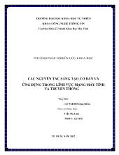 Đề tài Các nguyên tắc sáng tạo cơ bản và ứng dụng trong lĩnh vực mạng máy tính và truyền thông