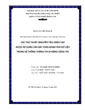 Đề tài Các thủ thuật (nguyên tắc) sáng tạo được áp dụng vào bài toán khám phá dữ liệu trong hệ thống thông tin di động cộng tác