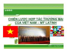 Đề tài Chiến lược hợp tác thương mại của Việt Nam - Mỹ Latinh