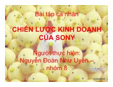 Đề tài Chiến lược kinh doanh của Sony