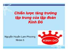 Đề tài Chiến lược tăng trưởng tập trung của tập đoàn Kinh Đô