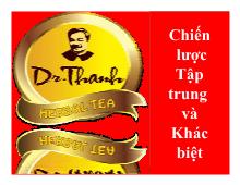 Đề tài Chiến lược tập trung và khác biệt của Dr Thanh