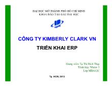 Đề tài CÔNG TY KIMBERLY CLARK VN TRIỂN KHAI ERP