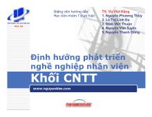 Đề tài Định hướng phát triển nghề nghiệp nhân viên khối CNTT