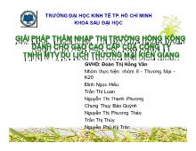Đề tài Giải pháp thâm nhập thị trường Hồng Kông dành cho gạo cao cấp của công ty TNHH một thành viên du lịch thương mại Kiên Giang