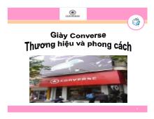 Đề tài Giày Converse - Thương hiệu và phong cách