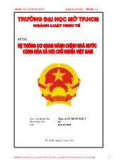 Đề tài Hệ thống cơ quan hành chính Nhà nước Cộng hòa xã hội chủ nghĩa Việt Nam