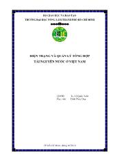 Đề tài Hiện trạng và quản lý tổng hợp tài nguyên nước ở Việt Nam