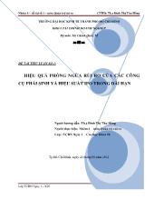 Đề tài Hiệu quả phòng ngừa rủi ro của các công cụ phải sinh và hiệu suất IPO trong dài hạn