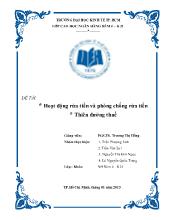 Đề tài Hoạt động rửa tiền và phòng chống rửa tiền - Thiên đường thuế