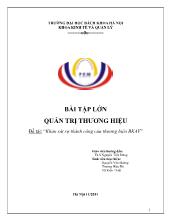 Đề tài Khảo sát sự thành công của thương hiệu BKAV